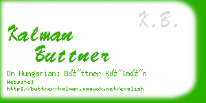 kalman buttner business card